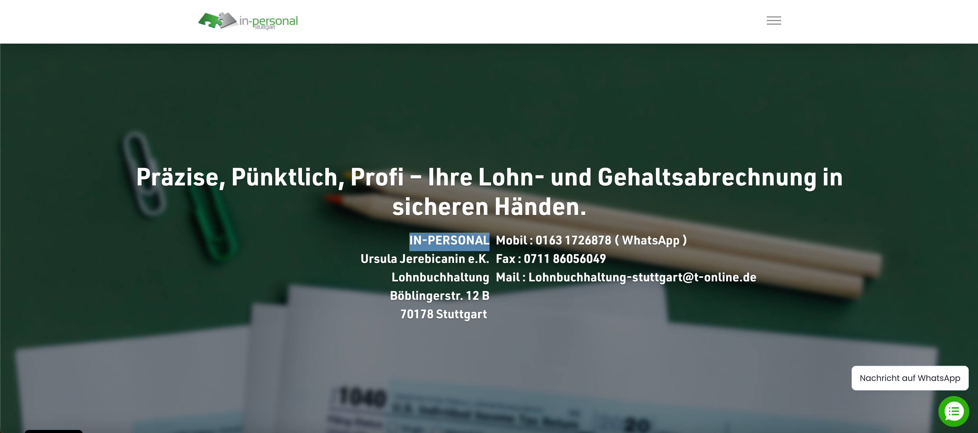 IN-PERSONAL LOHNBUCHHALTUNG